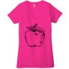 Ladies' Jersey Short-Sleeve Deep V-Neck T-Shirt Thumbnail